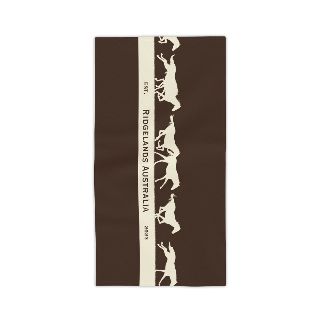 Ridgelands Australia Brumby Beach Towel - Chocolate