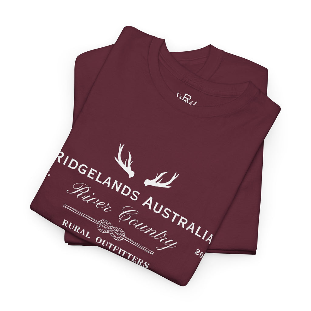 Women's Rural Outfitters Loose Fit T-Shirt - Burgundy