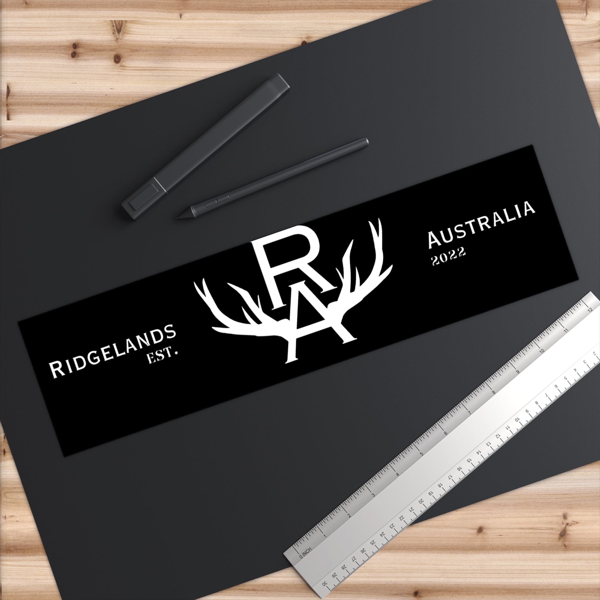 Ridgelands Signature Bumper Sticker - Black