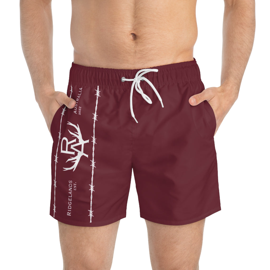 Mens Signature Board Shorts - Maroon