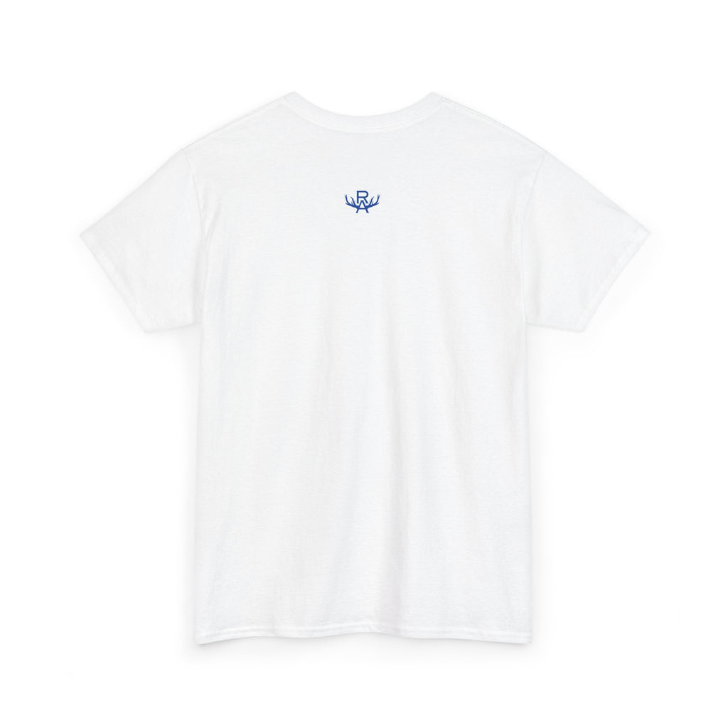 Mens Lone Man T-Shirt - Pearl & Royal Blue