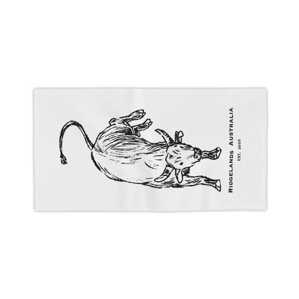 Ridgelands Australia Bull Beach Towel - White