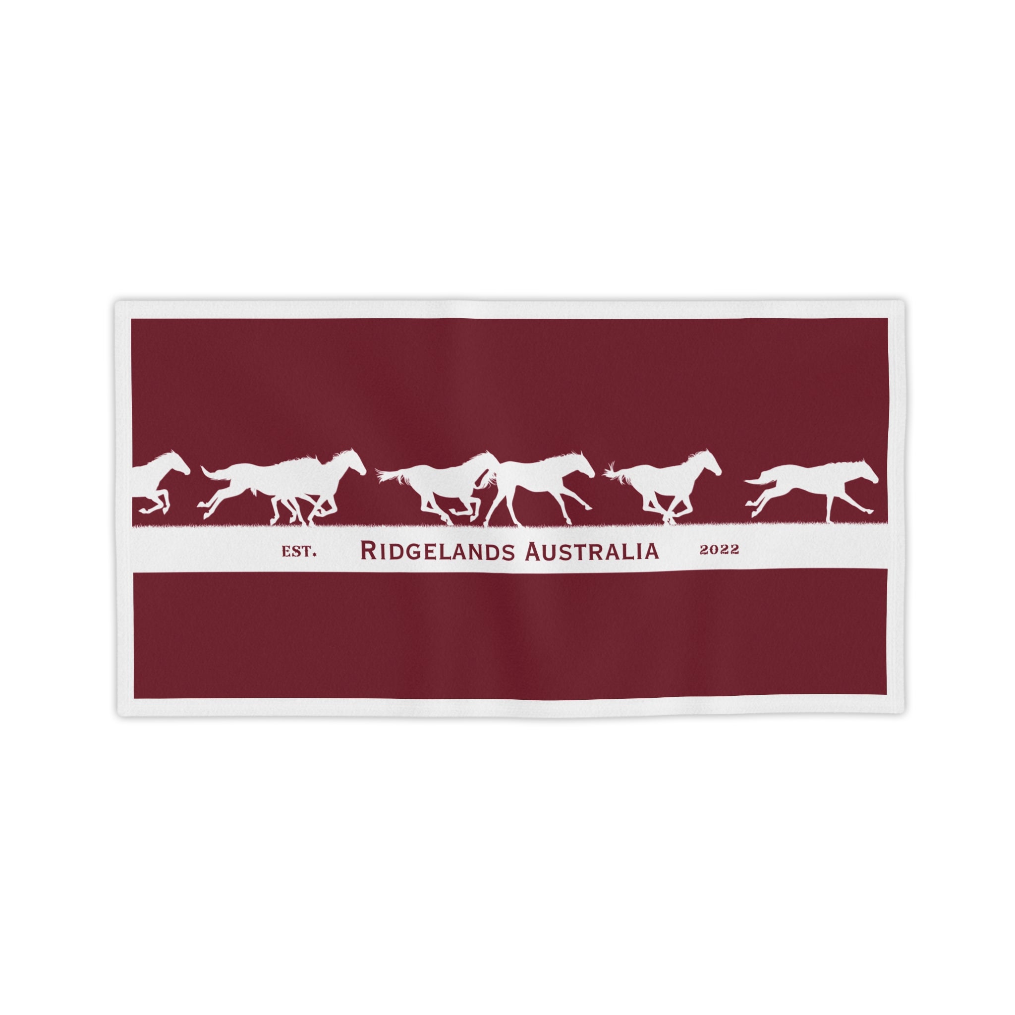 Ridgelands Australia Brumby Beach Towel - Maroon