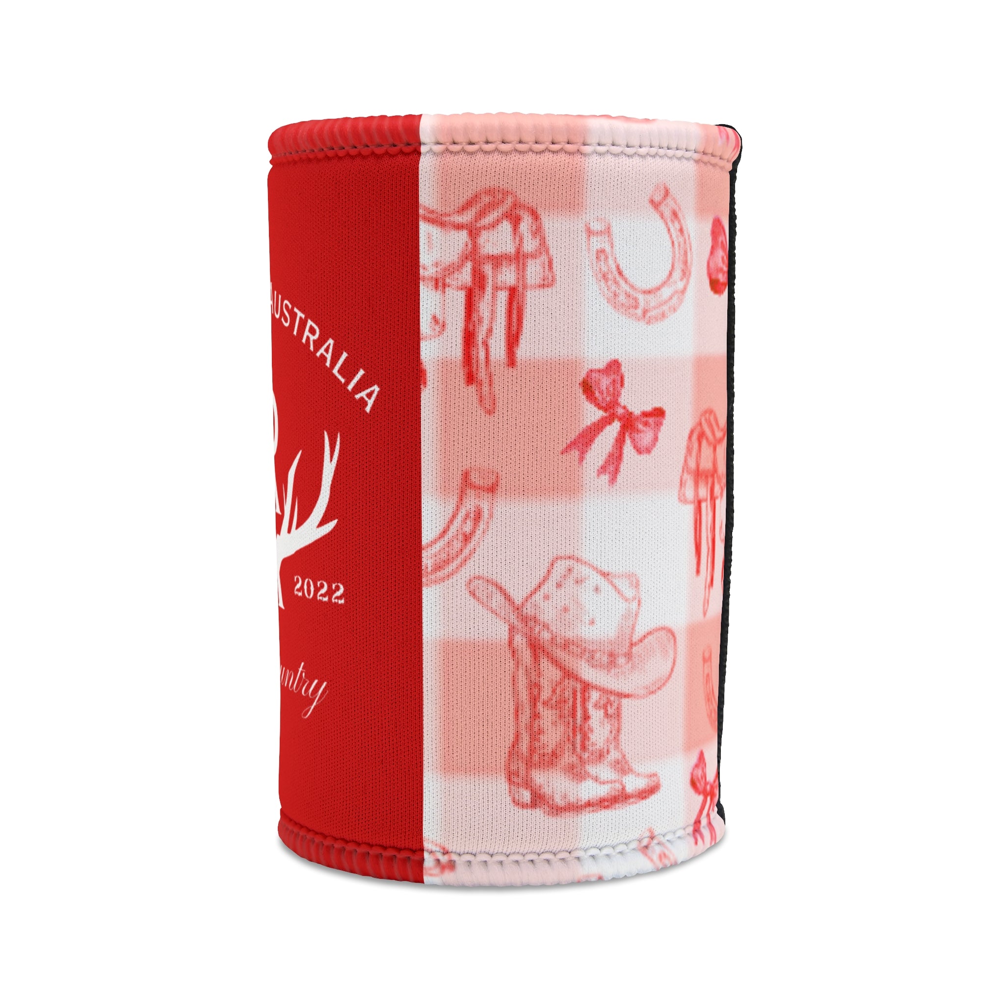 Boots N' Bows Stubby Cooler - Hibiscus Red