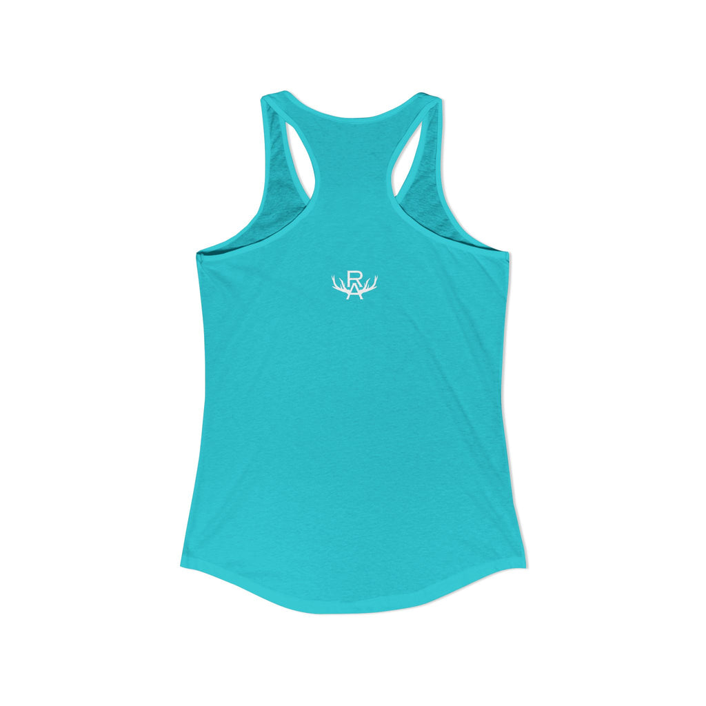 Women's Racer Slim Fit Tank Top - Aqua