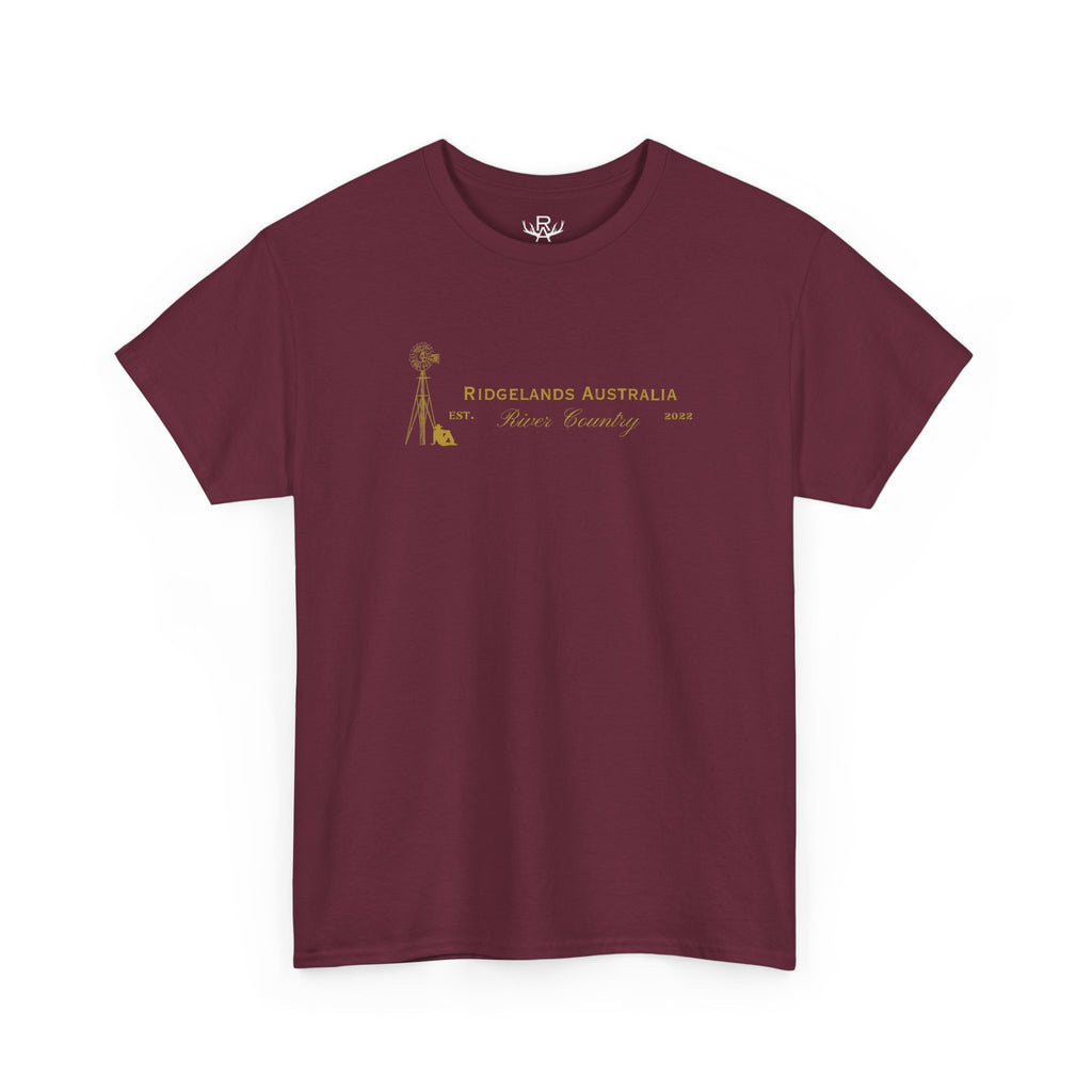Mens Lone Man T-Shirt - Burgundy