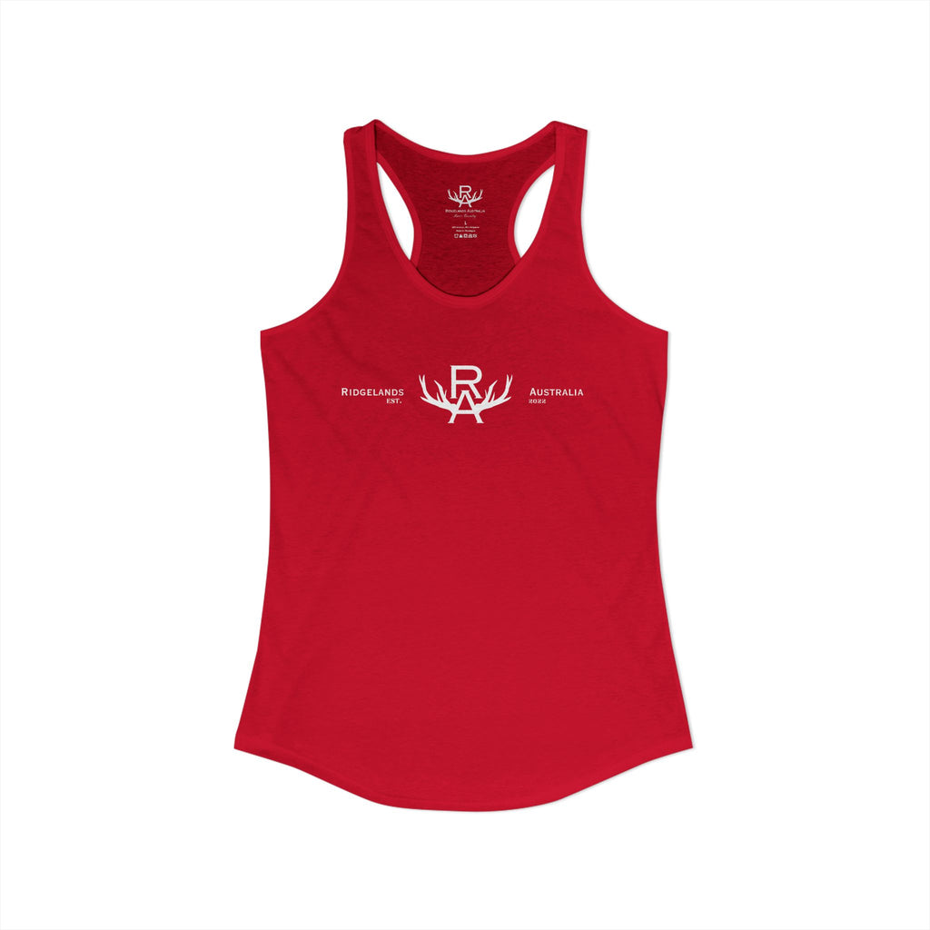 Women's Racer Slim Fit Tank Top - Hibiscus Red
