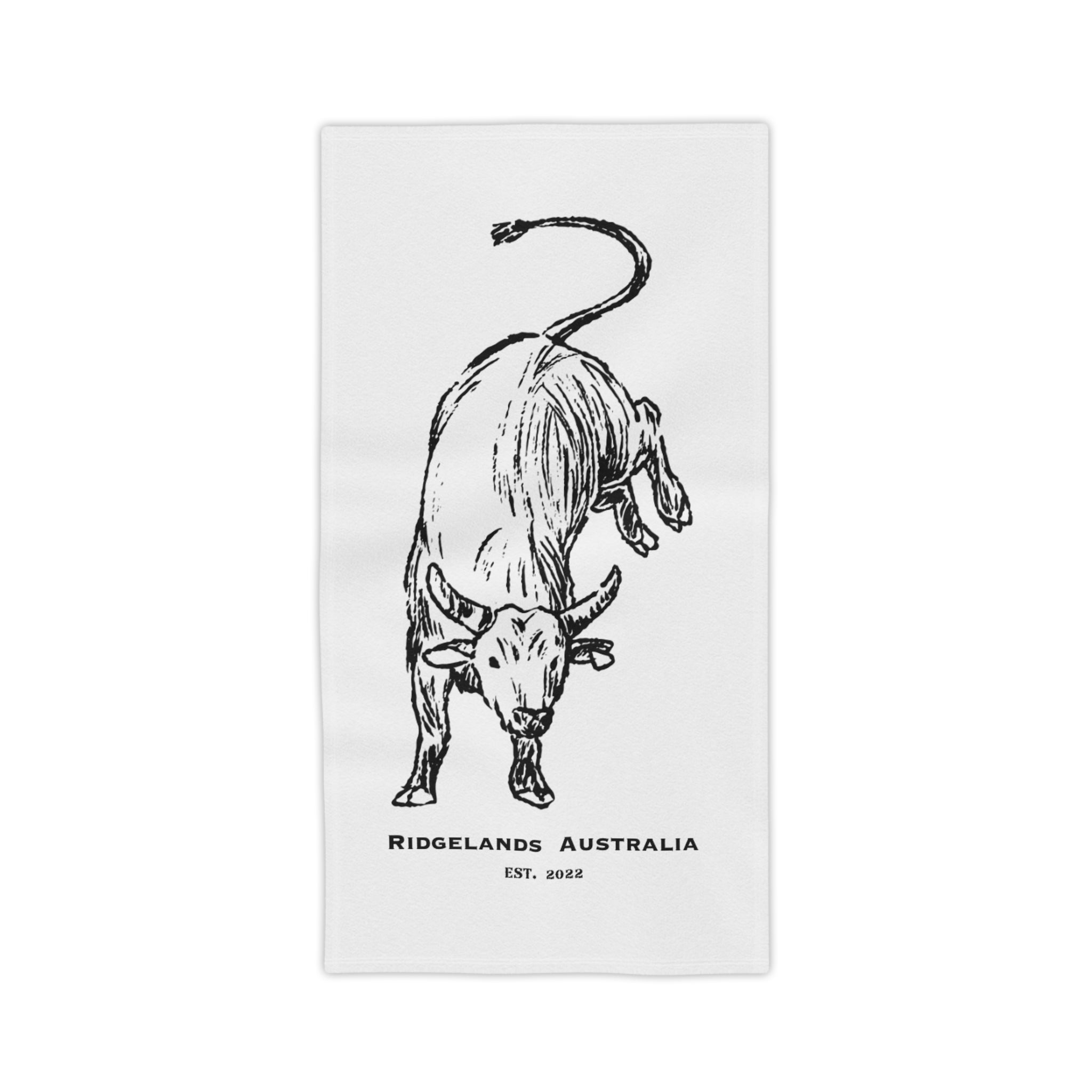 Ridgelands Australia Bull Beach Towel - White