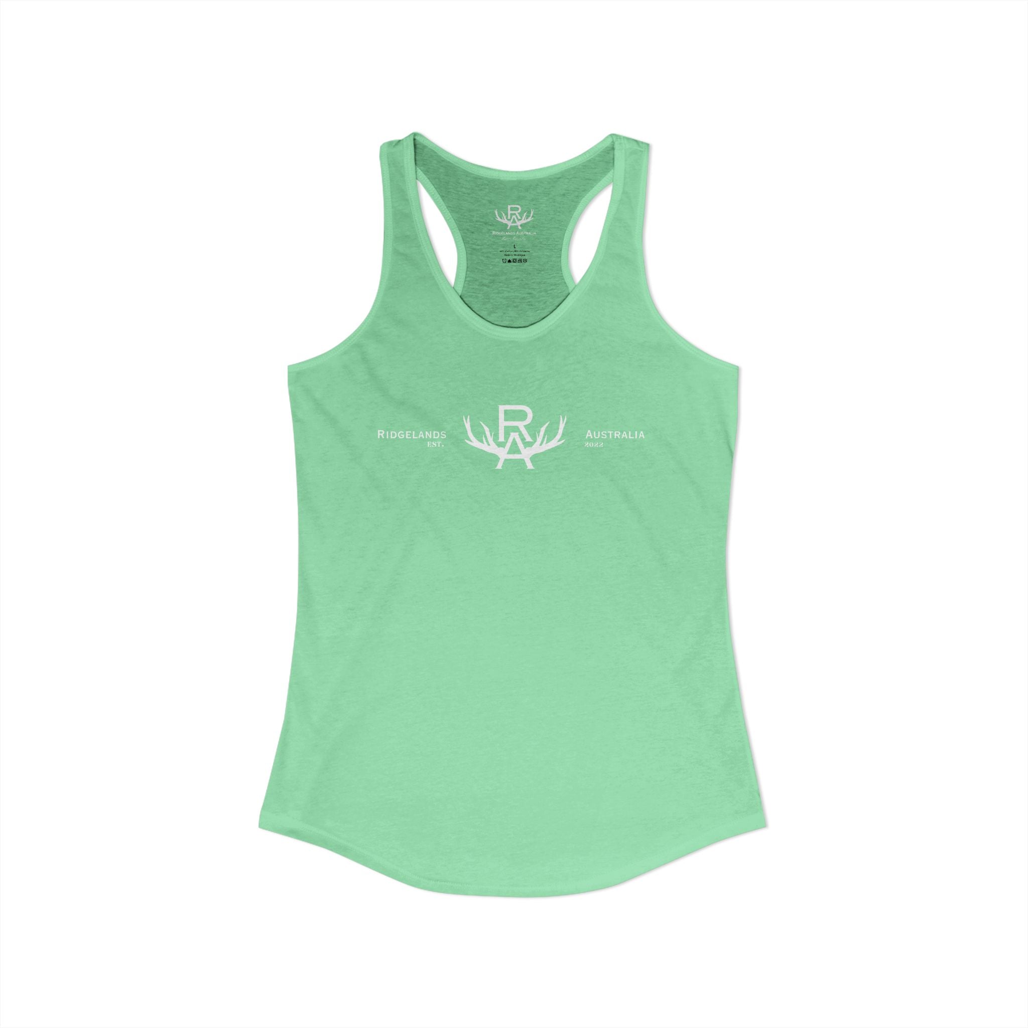 Women's Racer Slim Fit Tank Top - Mint