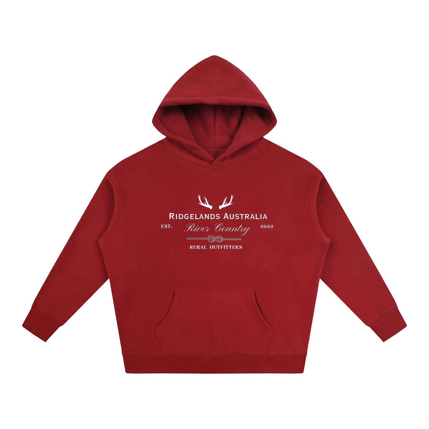 Ridgelands Australia Rural Outfitters Oversized Hoodie - Hibiscus Red