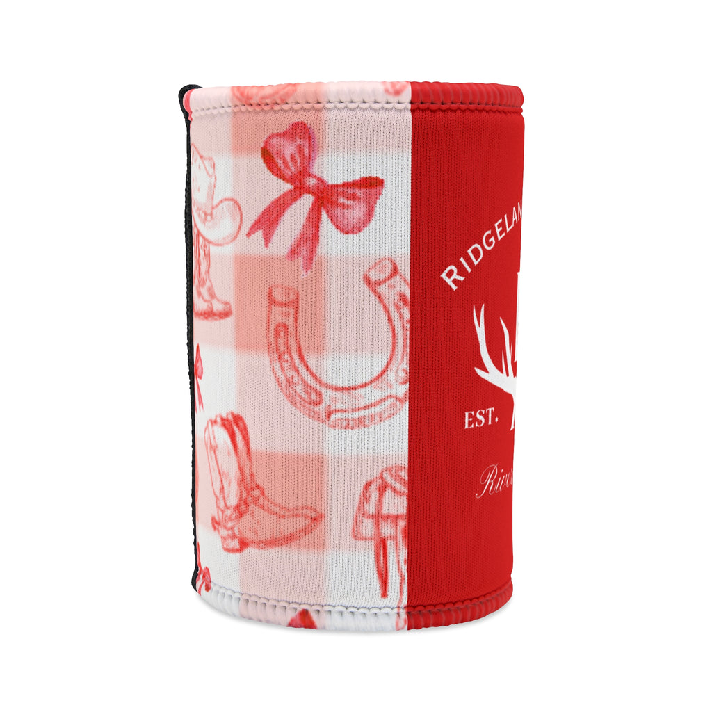 Boots N' Bows Stubby Cooler - Hibiscus Red