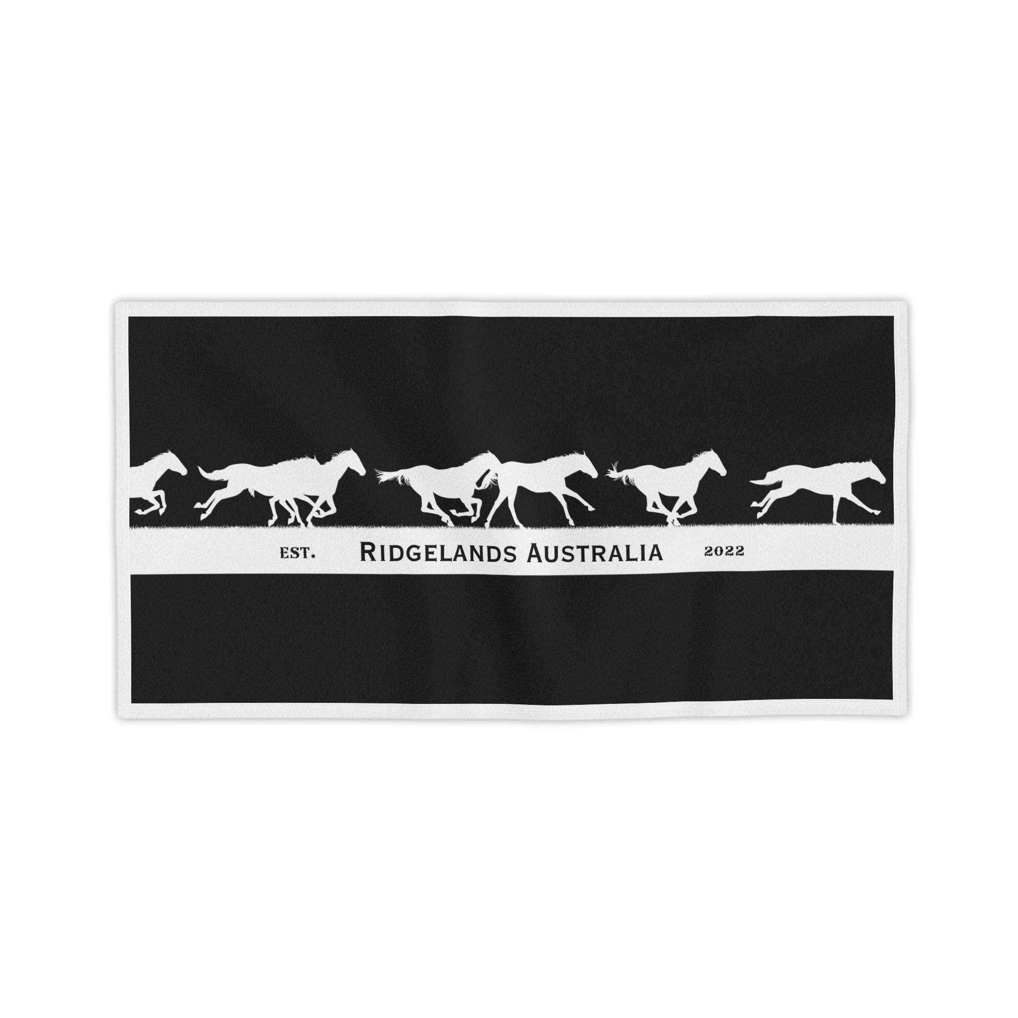 Ridgelands Australia Brumby Beach Towel - Black