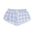 Women's Gingham Boots n' Bows Lounge Shorts - Bluebell
