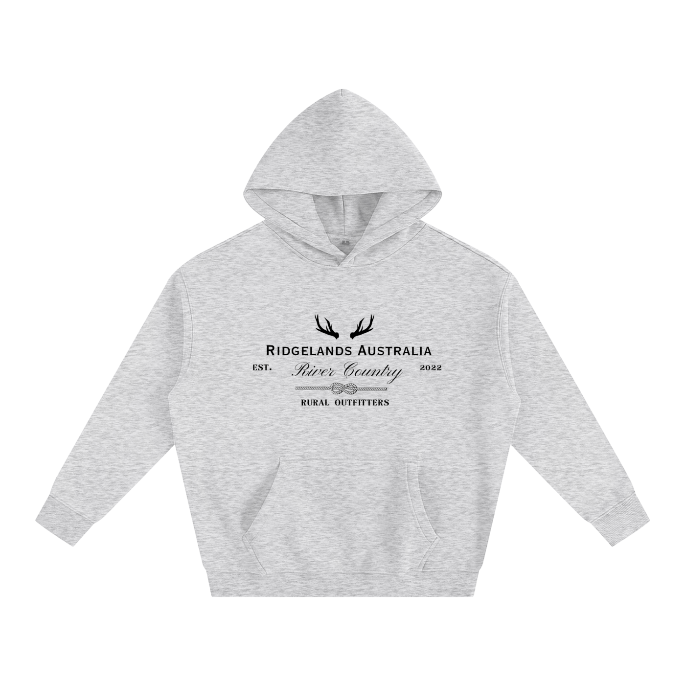 Rural Outfitters Oversized Hoodie - Light Grey