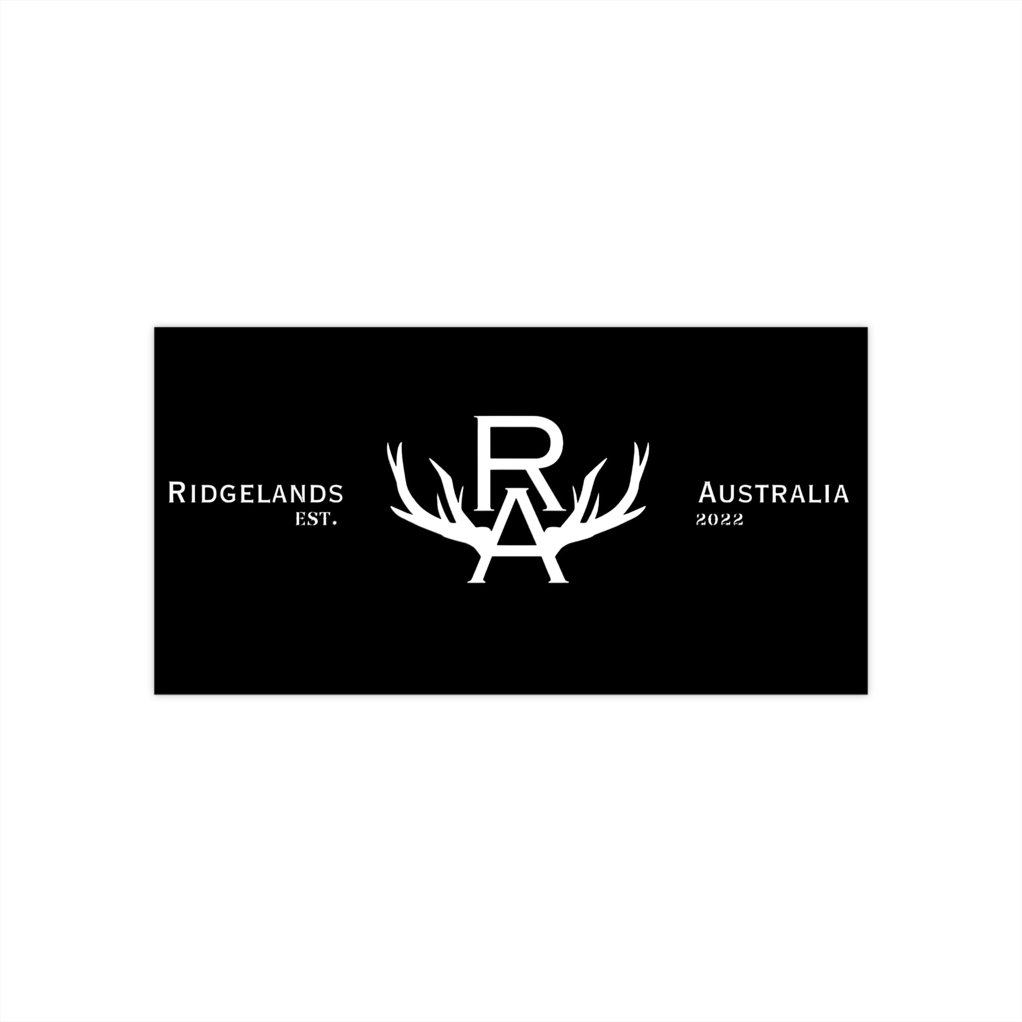 Ridgelands Signature Bumper Sticker - Black