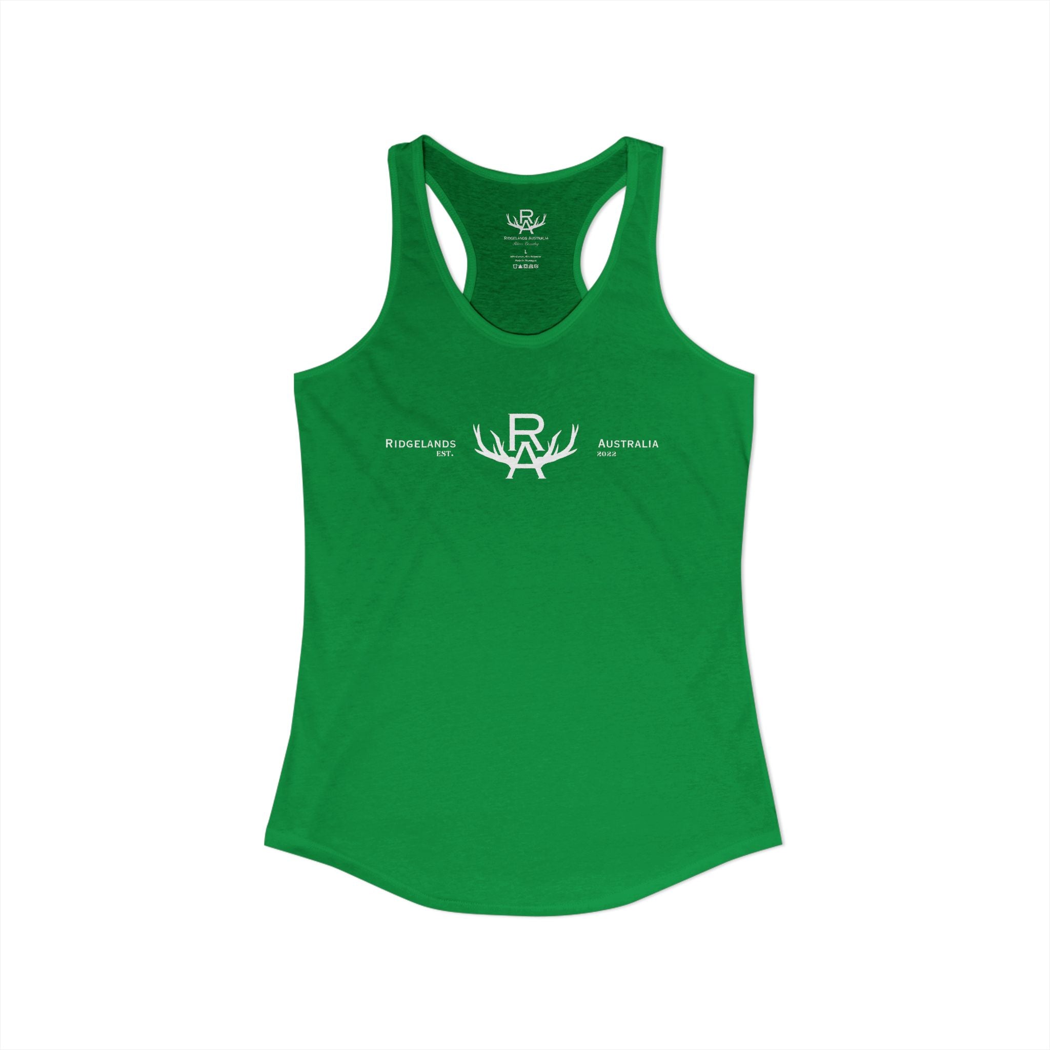 Women's Racer Slim Fit Tank Top - Peacock