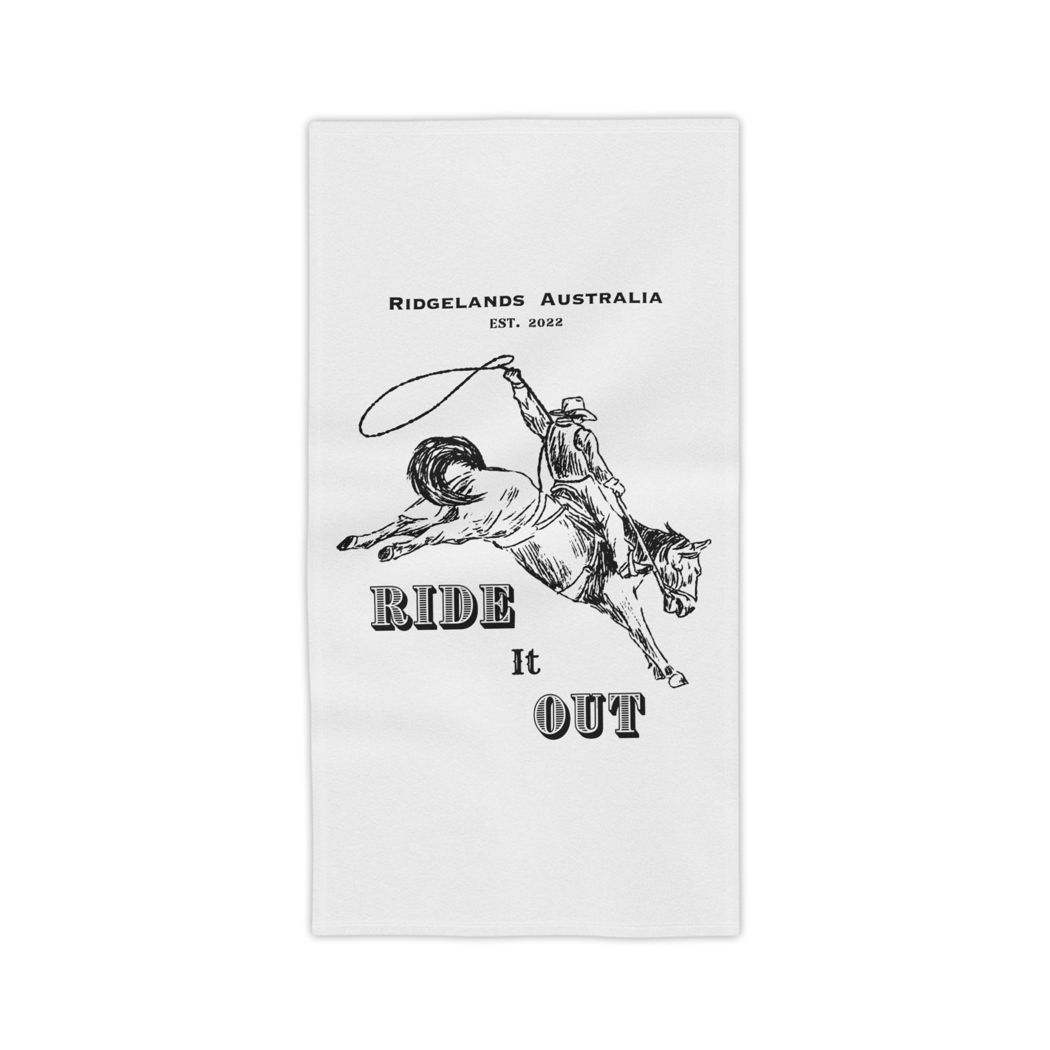 Ridgelands Australia Bronc Beach Towel - White