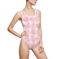 Womens Boots N' Bows One piece - Rose