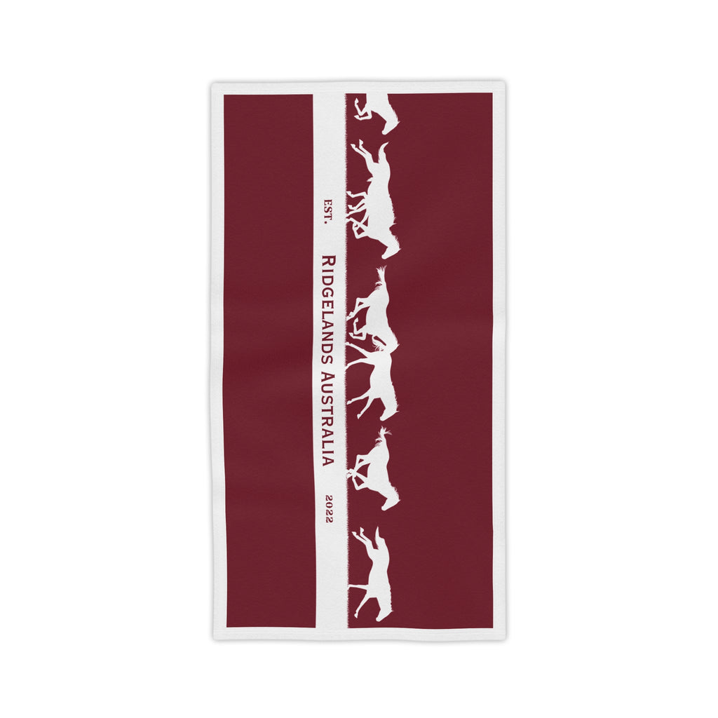 Ridgelands Australia Brumby Beach Towel - Maroon