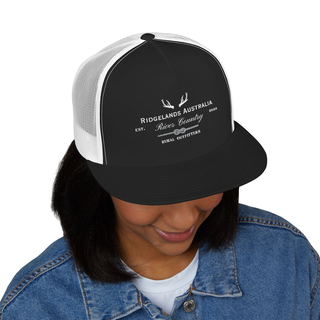 Ridgelands Australia Rural Outfitters Panel Cap - Black/White