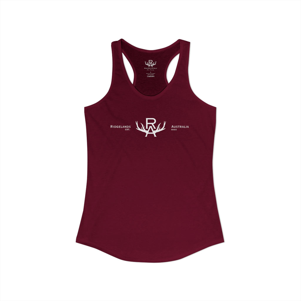 Women's Racer Slim Fit Tank Top - Merlot