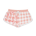 Women's Gingham Boots n' Bows Lounge Shorts - Hibiscus Red