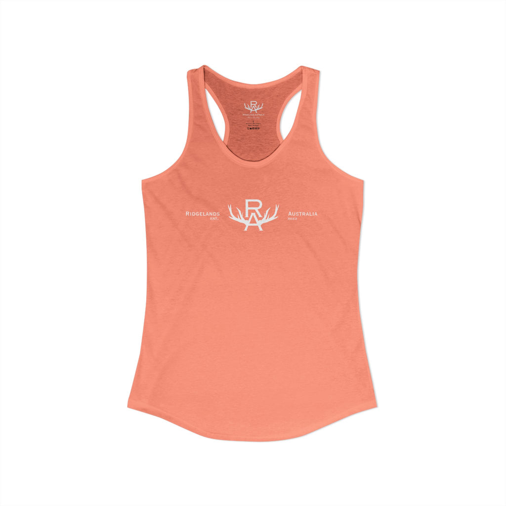 Women's Racer Slim Fit Tank Top - Coral