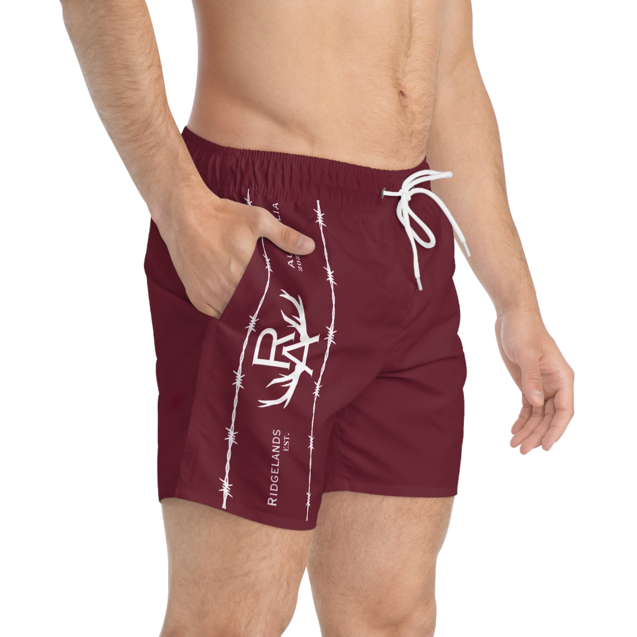 Mens Signature Board Shorts - Maroon