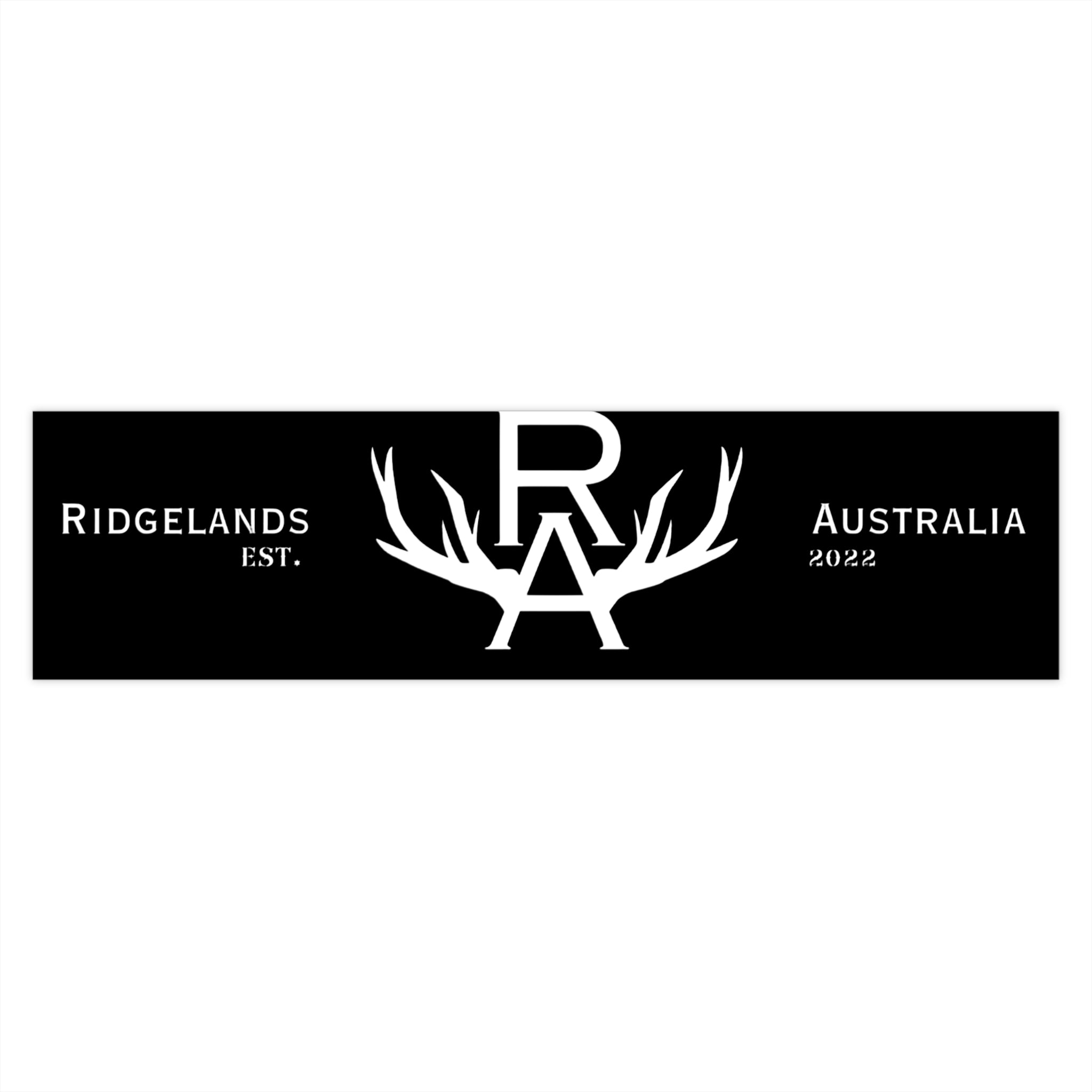 Ridgelands Signature Bumper Sticker - Black